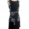 Party Dress 10 Navy Blue Embroidered Applique Sleeveless