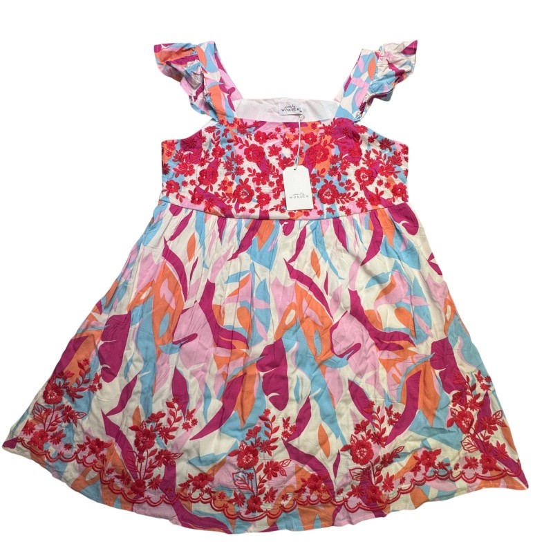 Dress Women's Medium Romantic Playful Embroidered Floral Ruffle