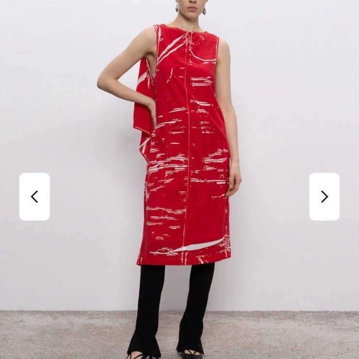 Ondine Black Dress With Printed Silk