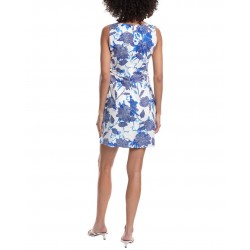 Floral Poplin Mini Dress Women's White 8