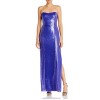Women's Formal Dress Purple Sequined Strapless Evening Gown