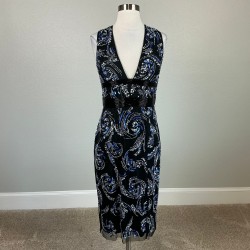 Women's Black Midi Dress Size 8