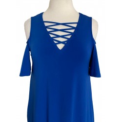 Women's Blue Midi Shift Dress Size Small