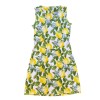 Shift Dress Womens Yellow Excellent Lemon Floral Print