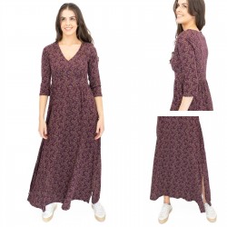 Women's Purple Floral Maxi Dress
