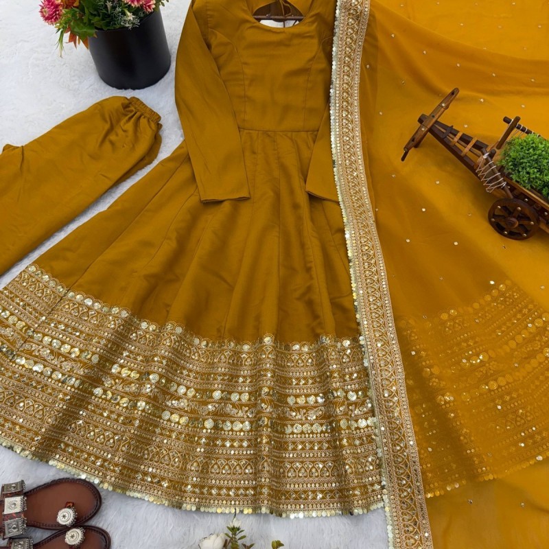 Anarkali Gown Pakistani Salwar Kameez Ready-Made Dress Party Wedding Bollywood